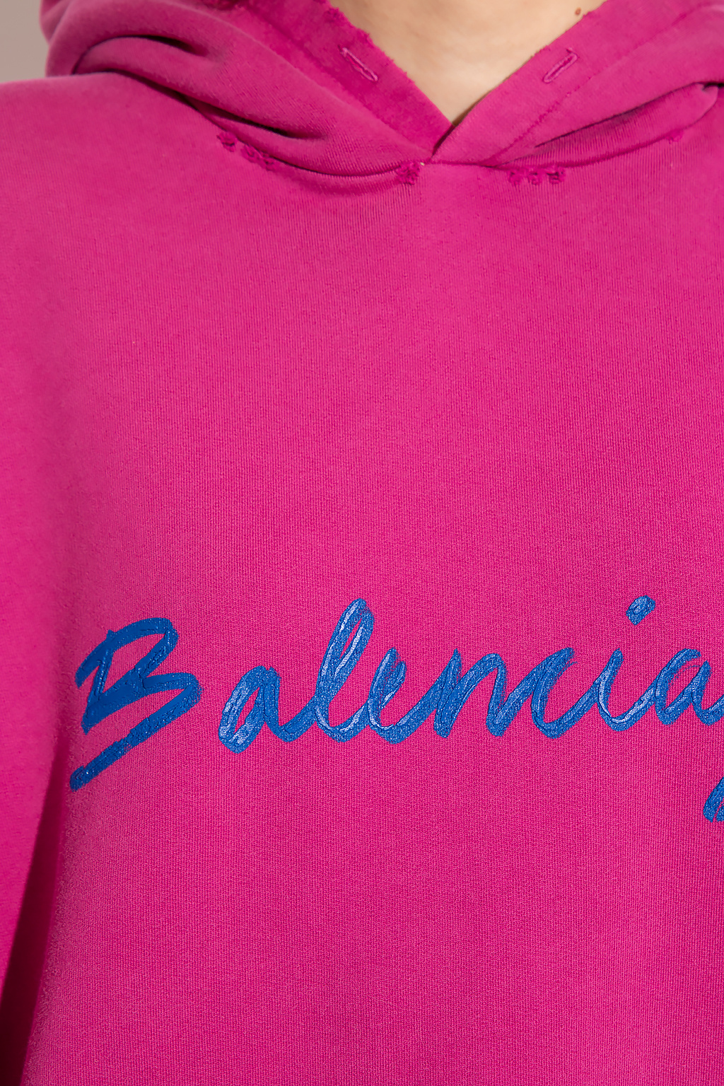 Balenciaga pink logo hoodie best sale